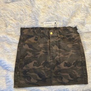 Olivaceous Camouflage Mini Skirt